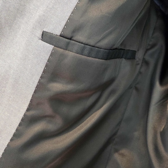 H&M navy blue men's blazer‎ with elbow patches and modern stitching, size 44R - Picture 7 of 10